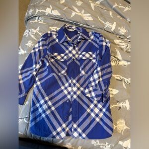 Burberry Blue Plaid Kids Shirt
